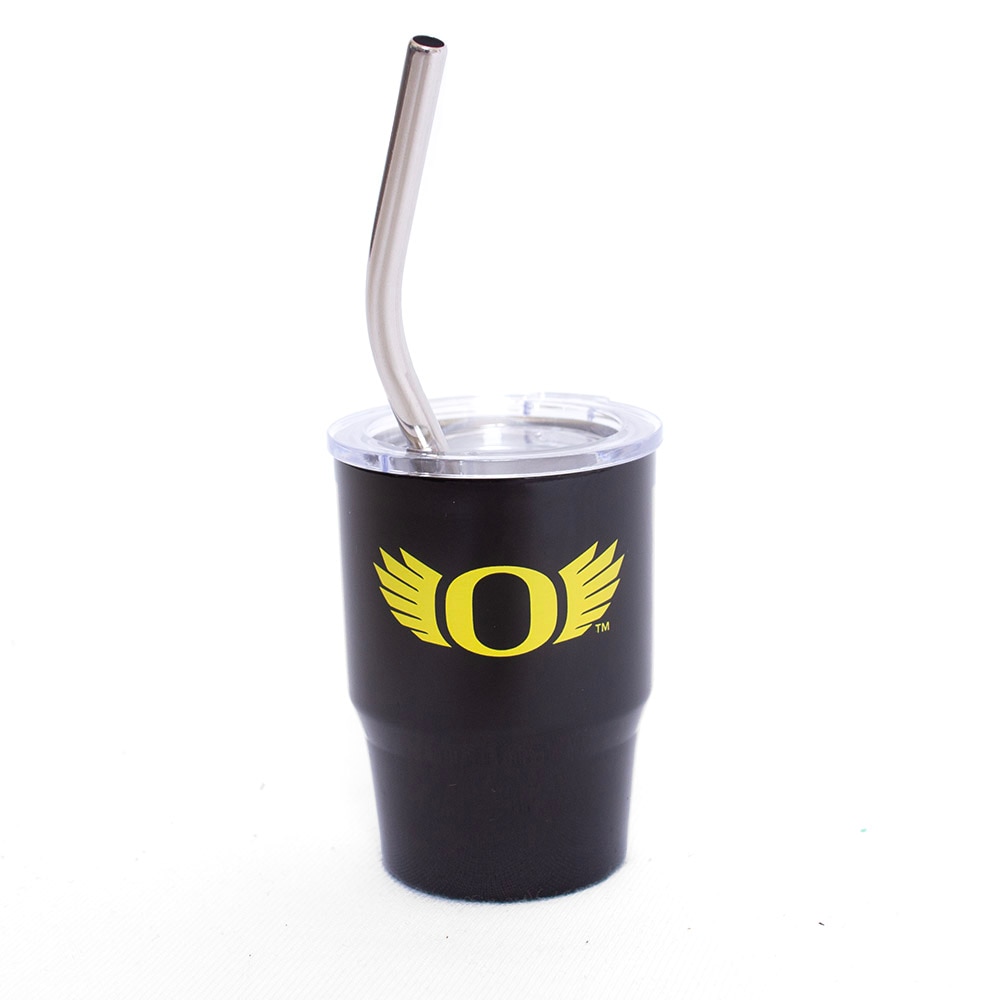 O Wings, Neil, Black, Shots & Pints, Metal, Home & Auto, 3 ounce, Stainless Lined, Straw, 833785